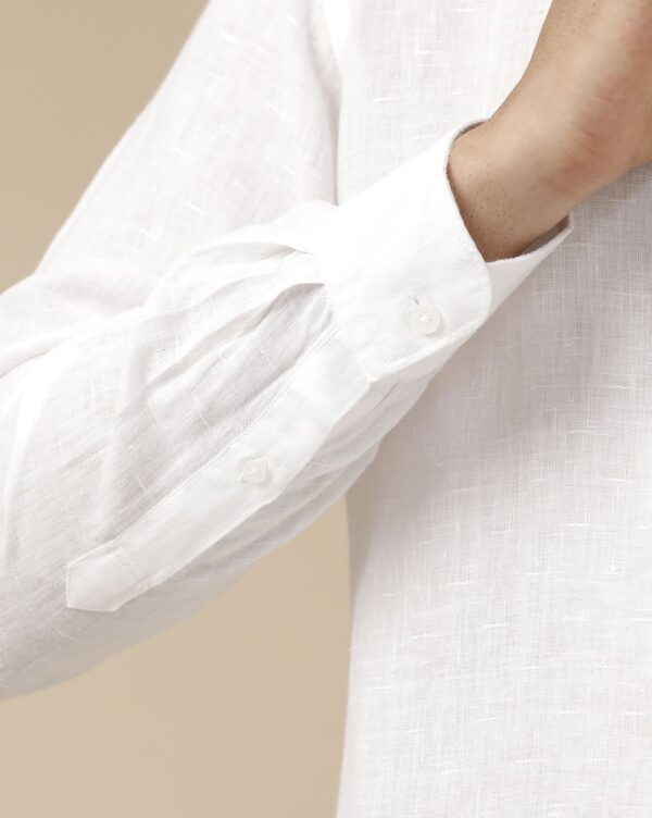 Pure Linen shirt 100 lea - Image 3